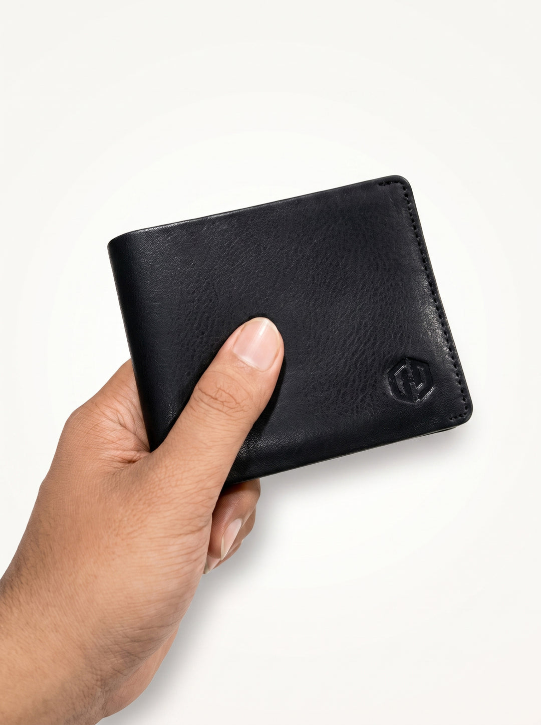 Premium Genuine Leather Bi-Fold Wallet – Dark Brown