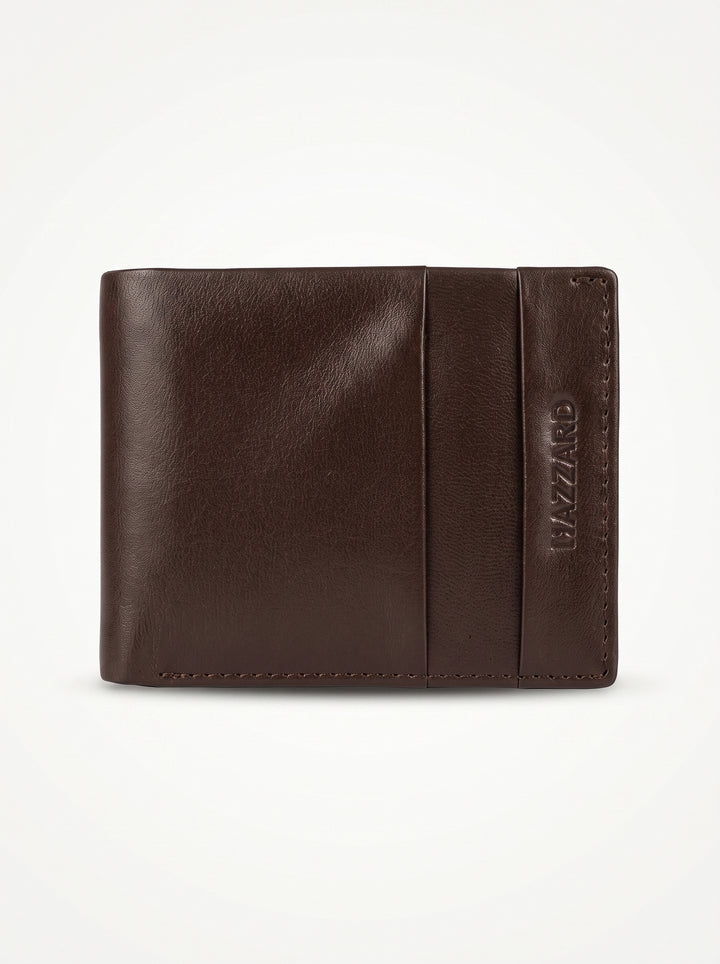 Minimalist 6-Slot Leather Bi-Fold Wallet – Classic Black
