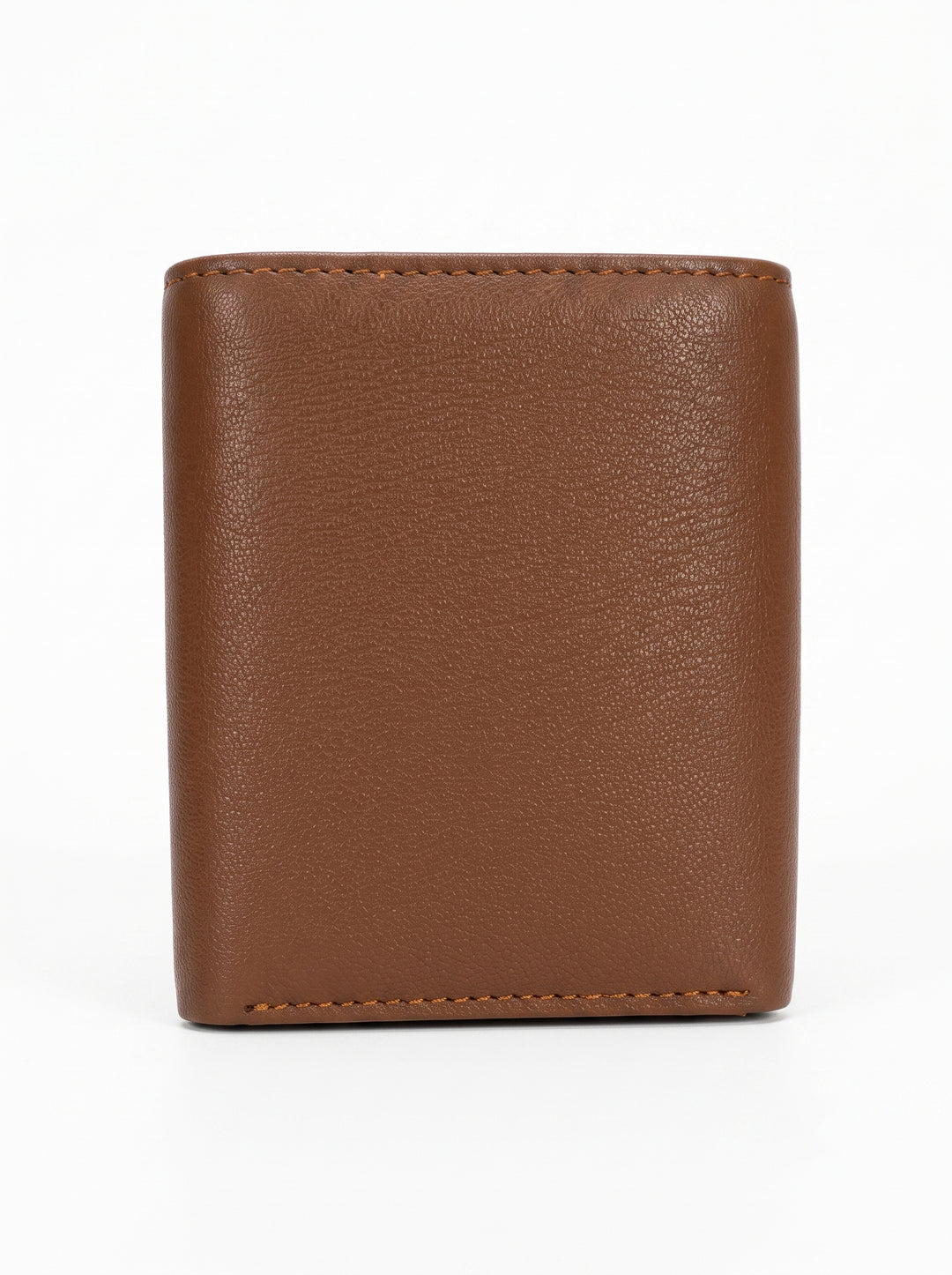 Premium Compact Leather Trifold Wallet – Brown