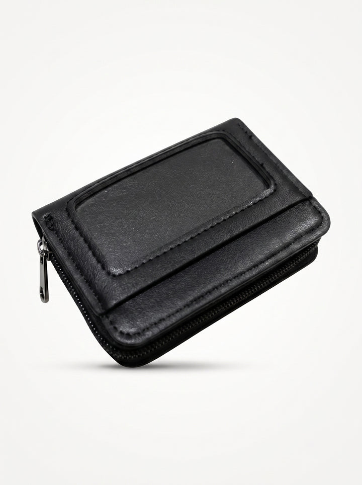 Coffee Brown Premium Tan Zip-Around Accordion Card Wallet | Secure & Compact