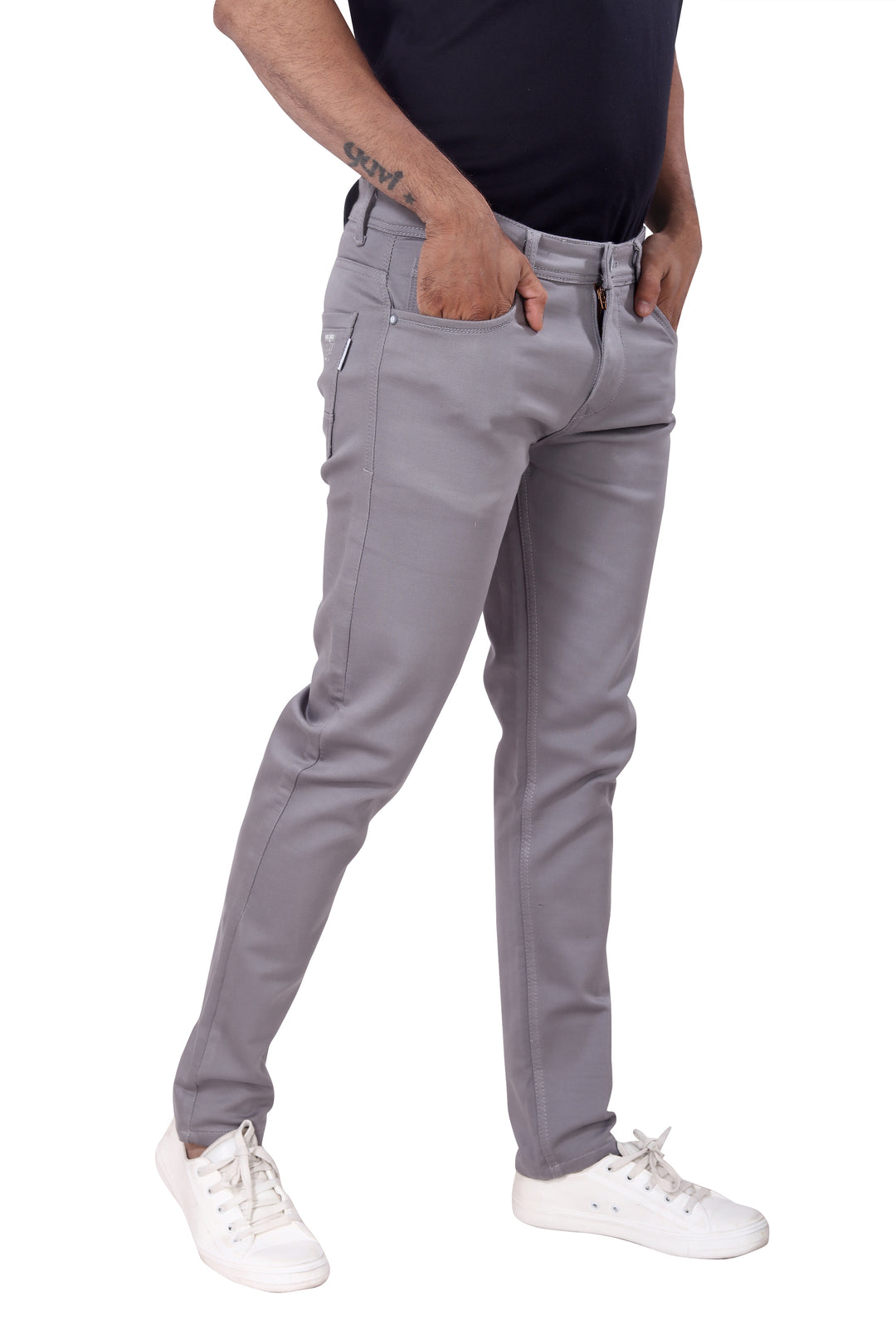 Grey Reactive Jeans Pant