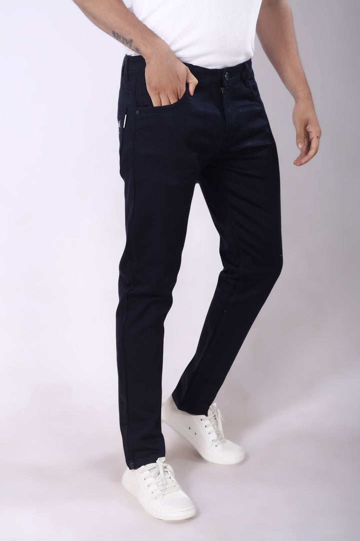 Navy Blue Reactive Jeans Pant