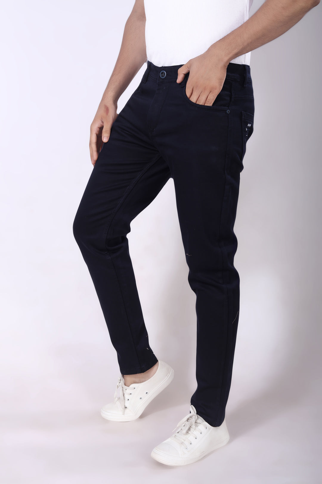 Navy Blue Reactive Jeans Pant