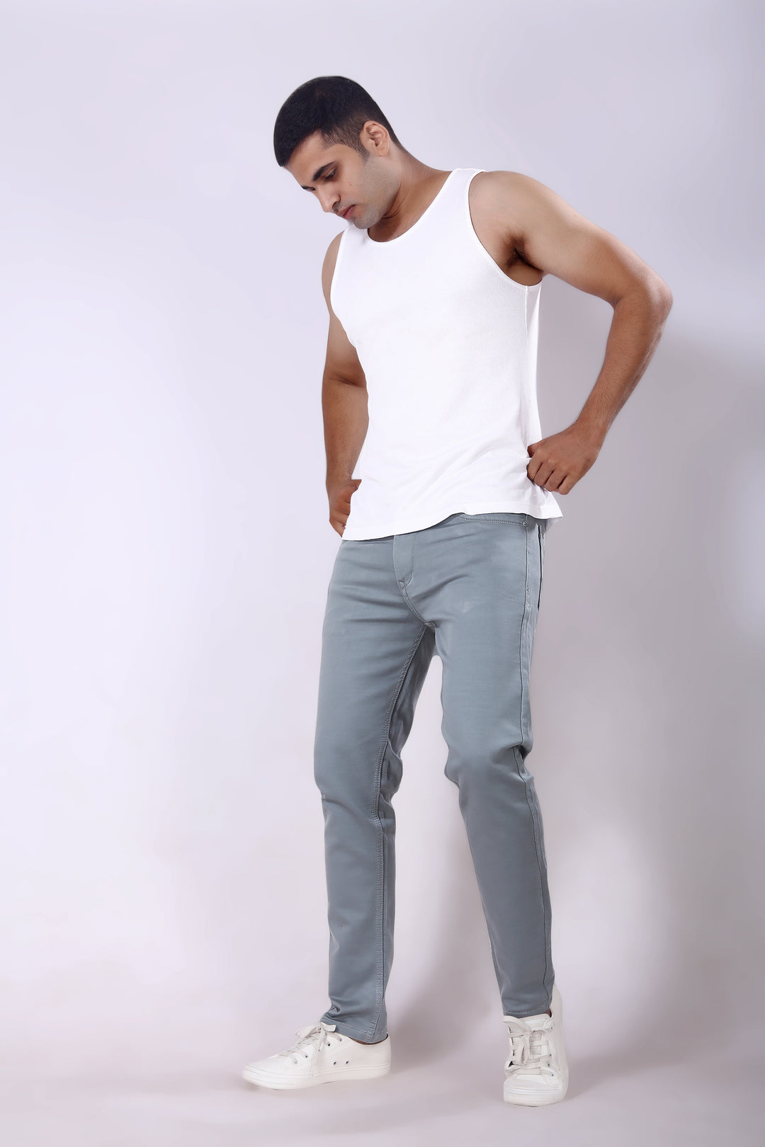 Sea Green Reactive Jeans Pant