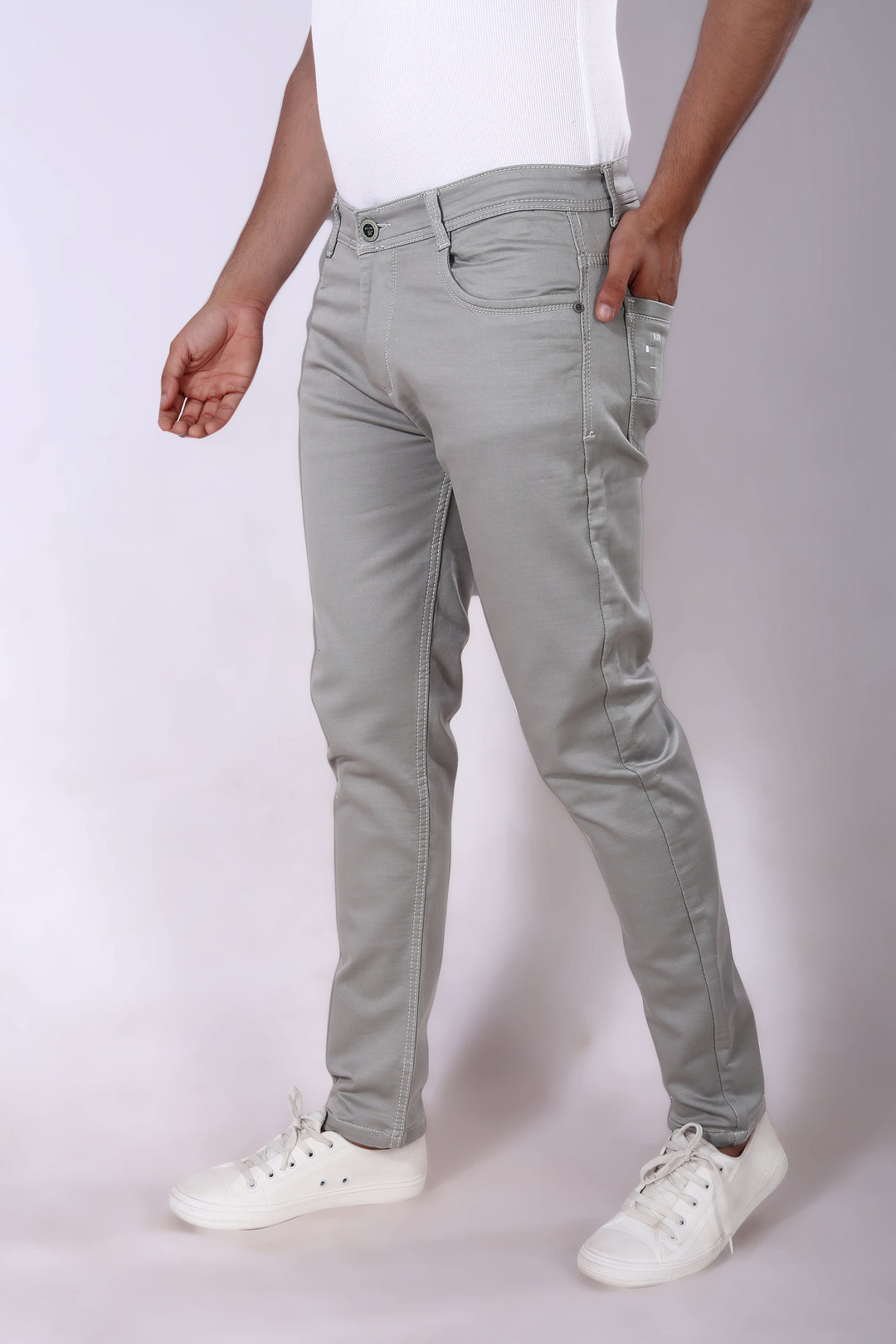 Light Olive Green Reactive Jeans Pant