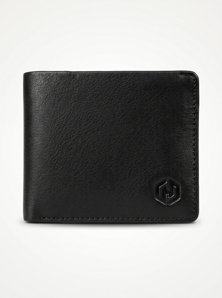 Premium Genuine Leather Bi-Fold Wallet – Dark Brown