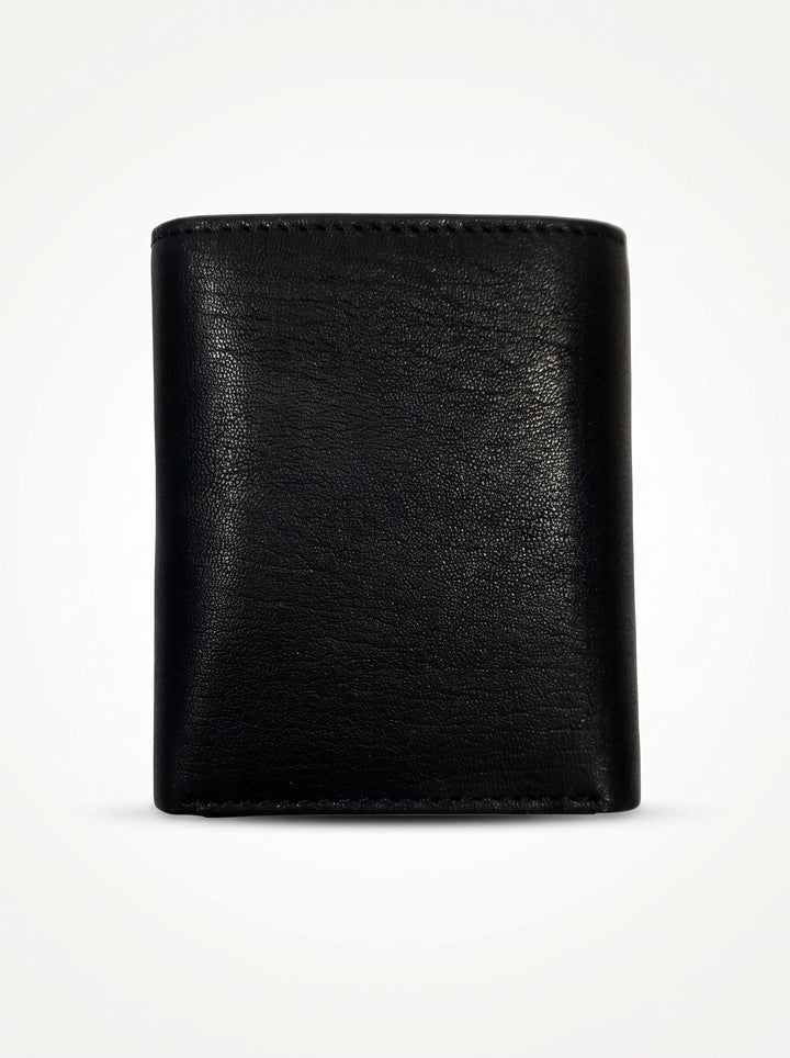 Premium Compact Leather Trifold Wallet – Brown