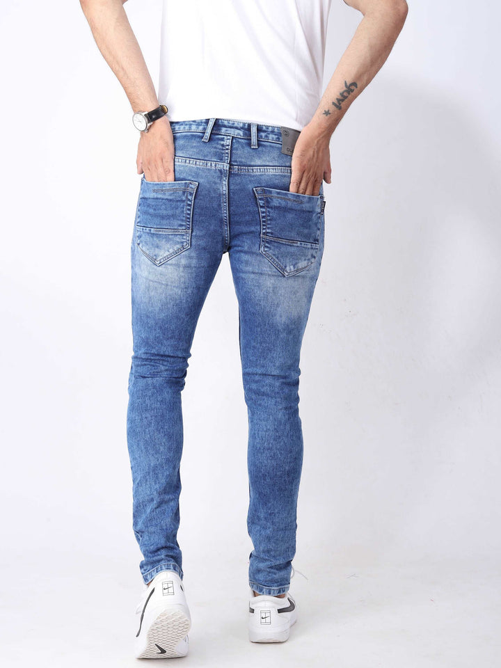 Colorado Royal Blue Knitted Jeans For Men