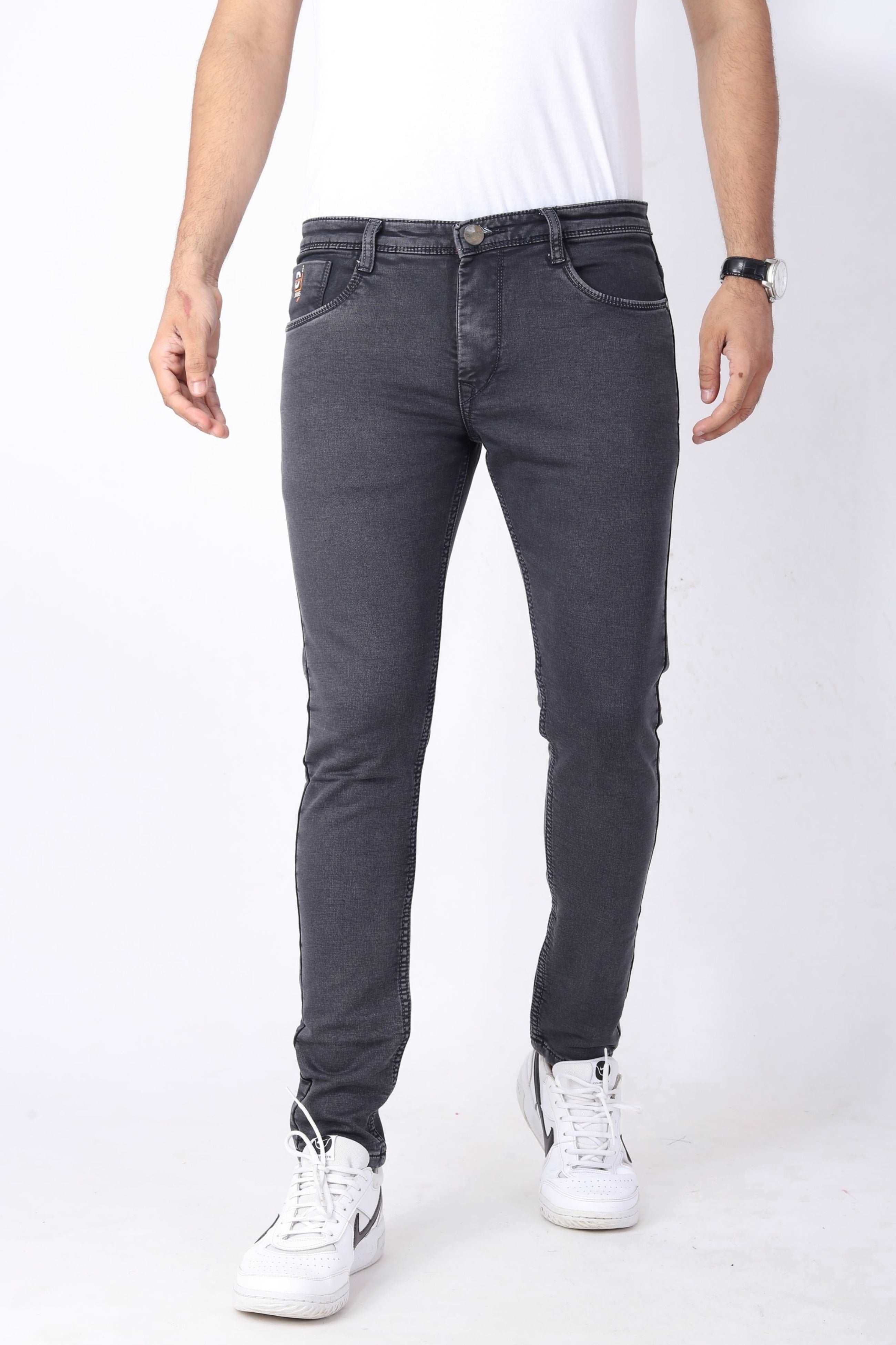 Zack Charcoal Black Denim Jeans For Men – D Land