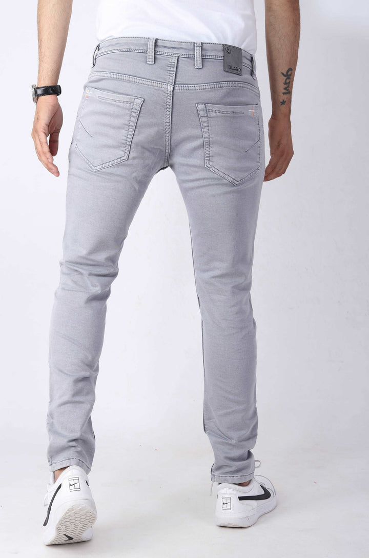 Battle Grey Skinny Jeans For Men