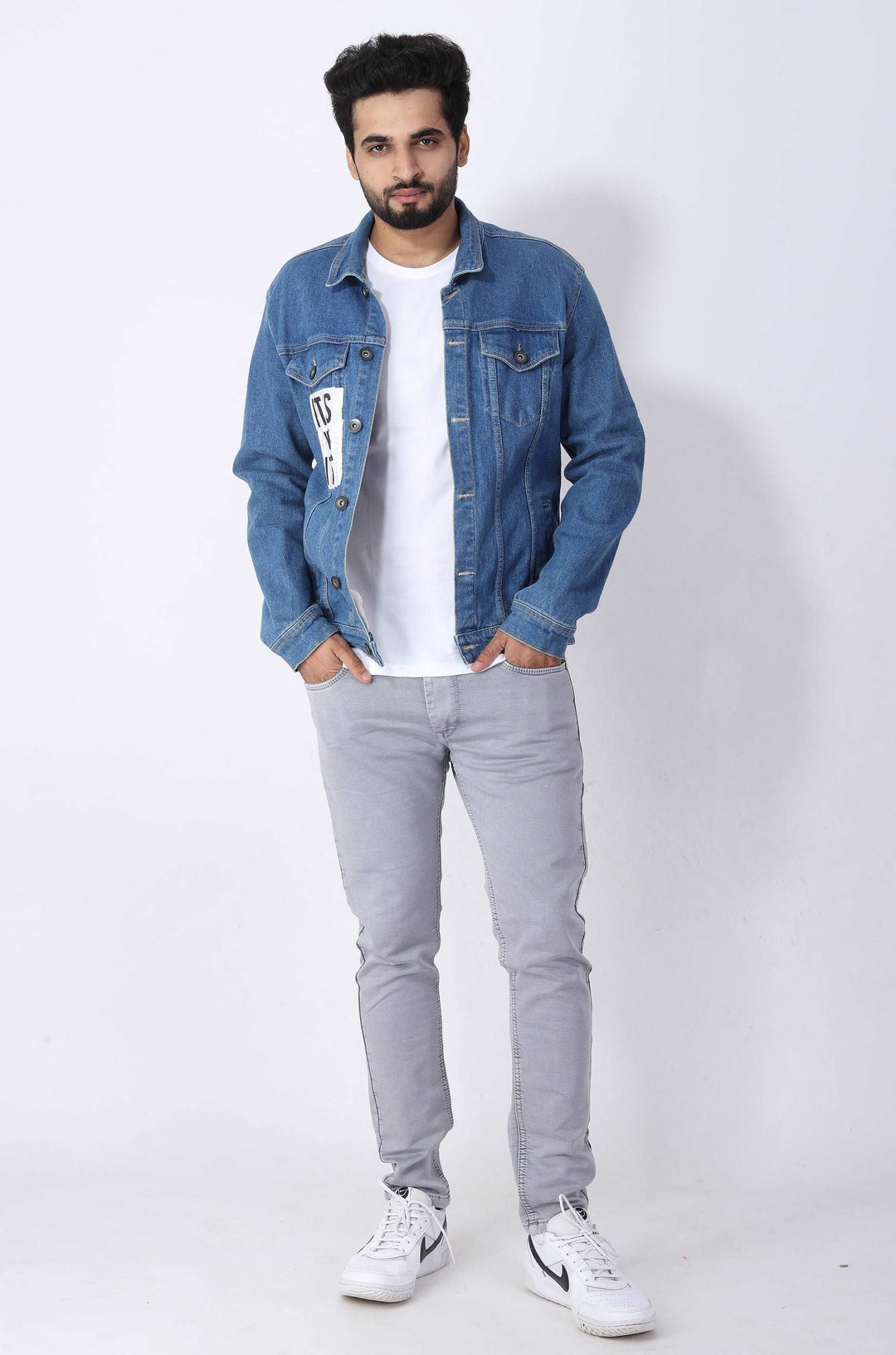 Battle Grey Skinny Jeans For Men