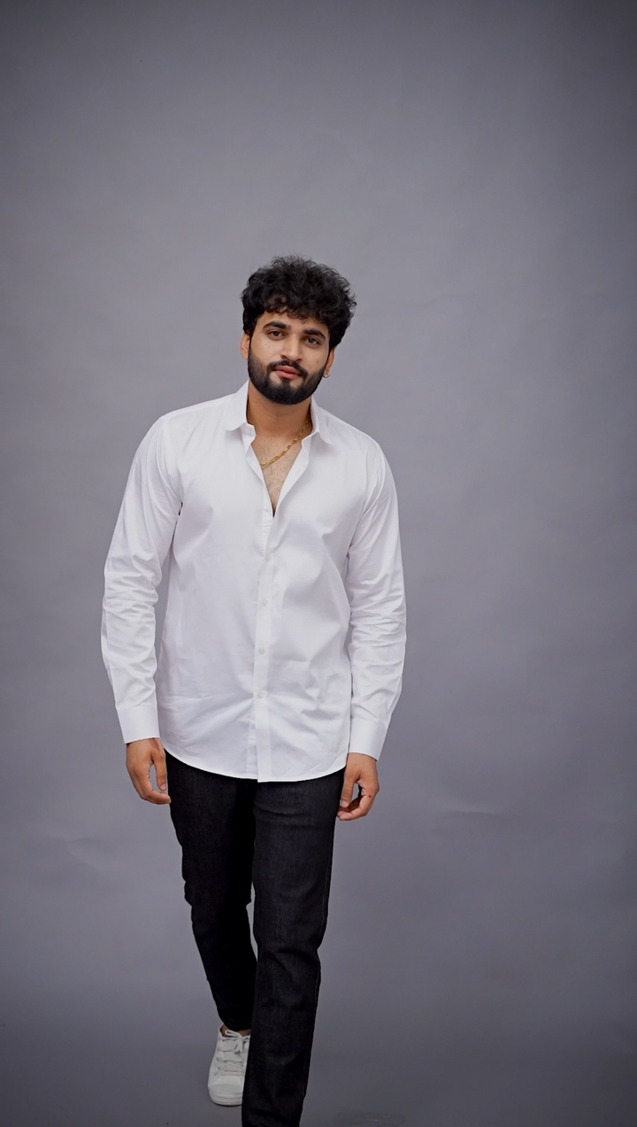 Classic White Shirt For Men