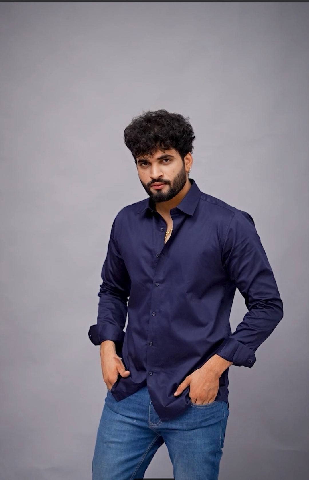 Classic Navy Blue Shirt For Men