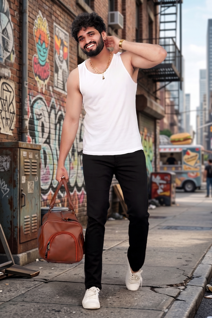 No Fade Black Denim Jeans For Men