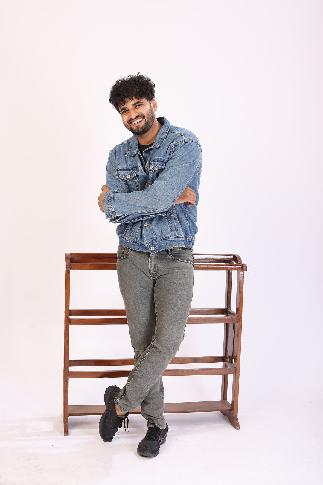 Olive Stretch Slim Fit Denim Jeans For Men