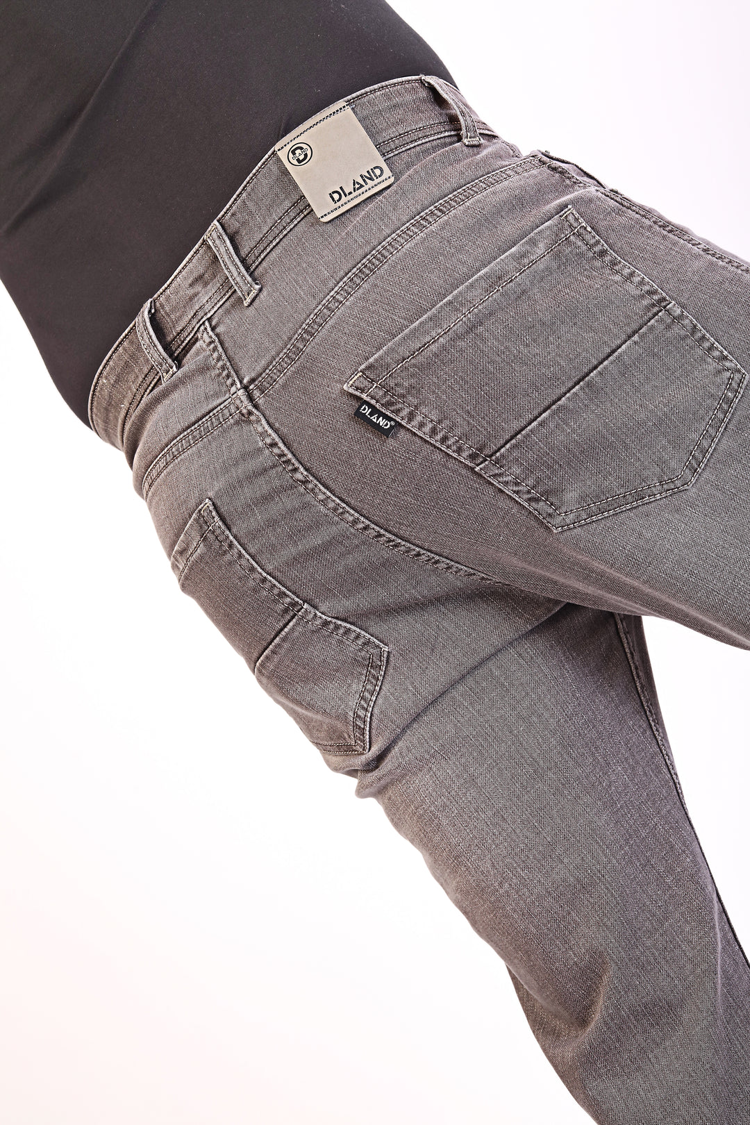 Dusty Brown Tailored Fit Denim Jeans For Men